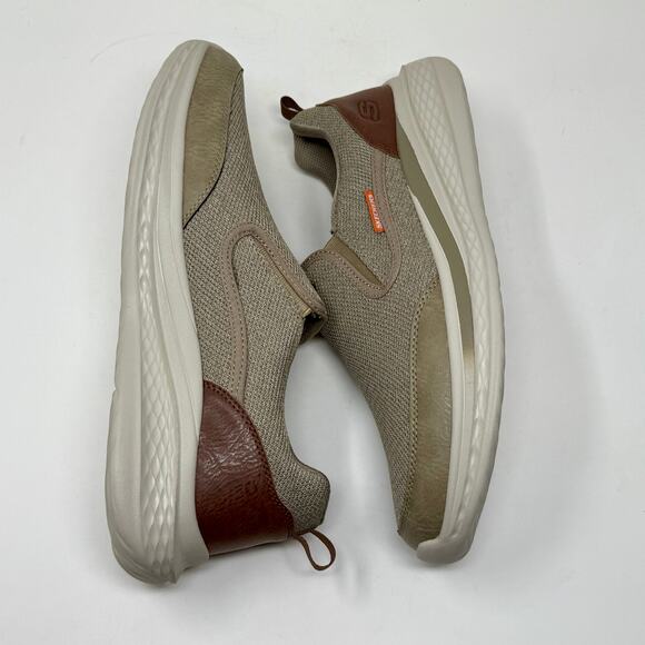 Skechers Brand New W. Box RF Slade Lucan Slip Ons Mens Sz 12 Khaki S-1528 Casual - Picture 13 of 16